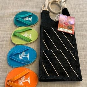 Flip Flop coasters and wine bag